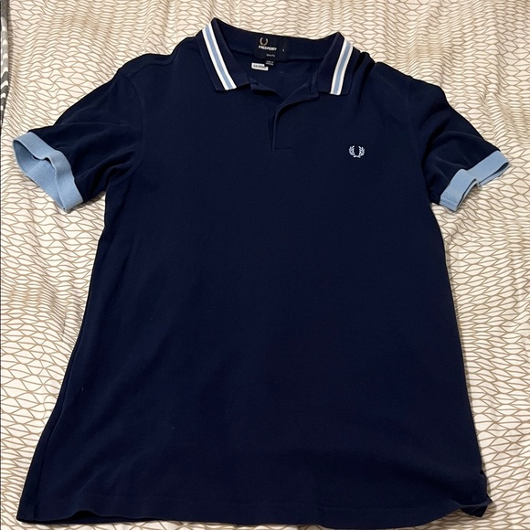 Fred Perry Mens Navy Polo Shirt - Picture 3 of 4